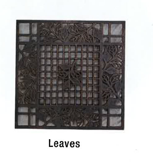 Cast Iron Side Table Leaves Pattern 