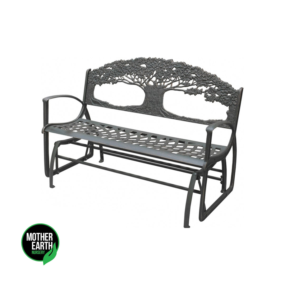 CastIron Glider Bench Tree of Life Mother Earth Nursery
