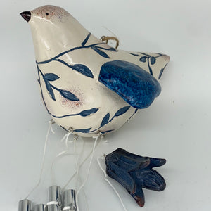 Blue and White Bird Wind Chime