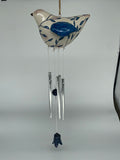 Blue and White Bird Wind Chime